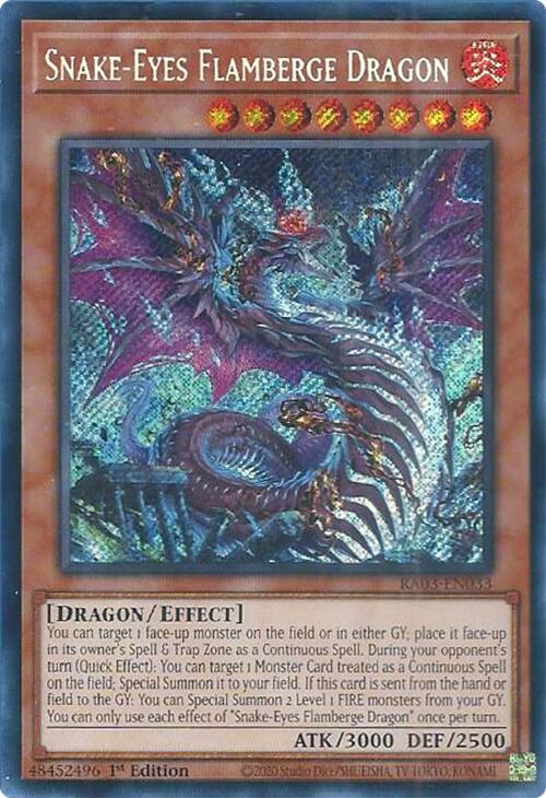 Snake-Eyes Flamberge Dragon (Secret Rare) [RA03-EN033] Secret Rare | Galactic Gamez