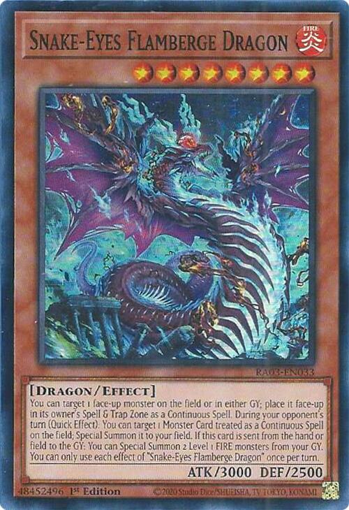 Snake-Eyes Flamberge Dragon [RA03-EN033] Super Rare | Galactic Gamez