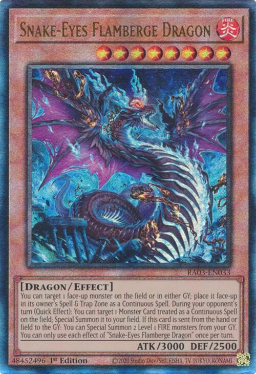 Snake-Eyes Flamberge Dragon (UTR) [RA03-EN033] Prismatic Ultimate Rare | Galactic Gamez