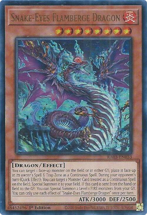 Snake-Eyes Flamberge Dragon (UR) [RA03-EN033] Ultra Rare | Galactic Gamez