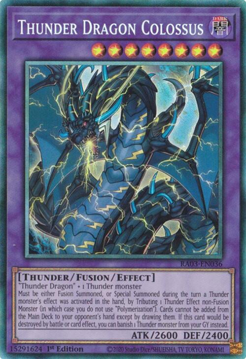 Thunder Dragon Colossus (CR) [RA03-EN036] Prismatic Collector's Rare | Galactic Gamez