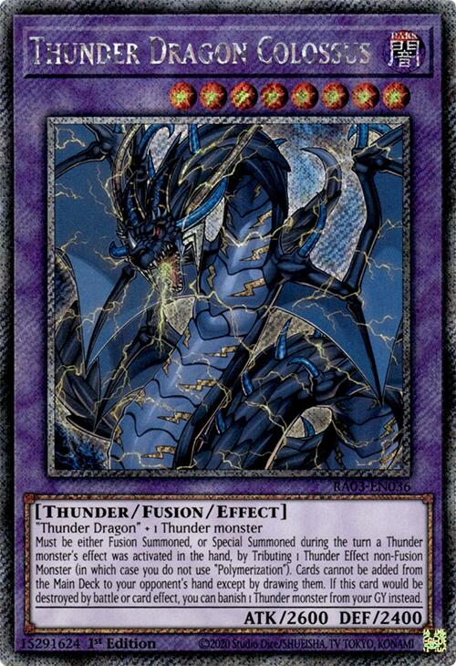 Thunder Dragon Colossus (Platinum Secret Rare) [RA03-EN036] Platinum Secret Rare | Galactic Gamez