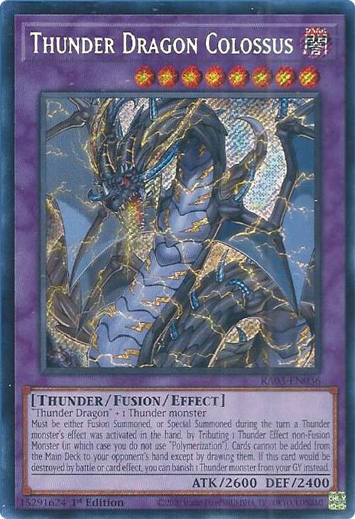 Thunder Dragon Colossus (Secret Rare) [RA03-EN036] Secret Rare | Galactic Gamez