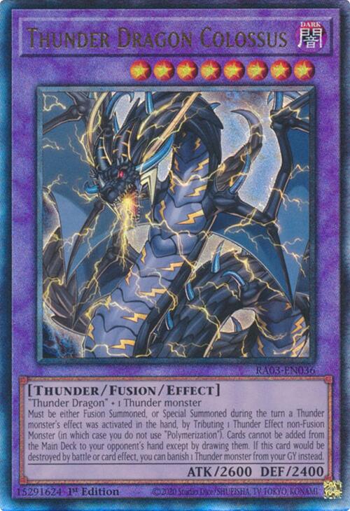 Thunder Dragon Colossus (UTR) [RA03-EN036] Prismatic Ultimate Rare | Galactic Gamez