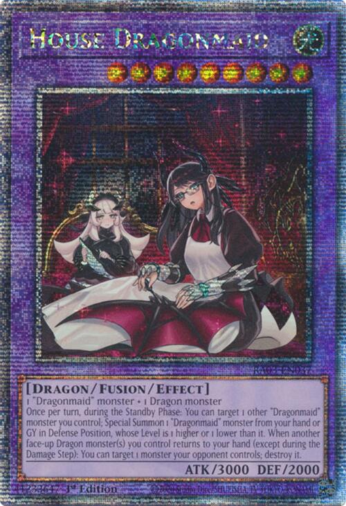 House Dragonmaid (Alternate Art) (Quarter Century Secret Rare) [RA03-EN037] Quarter Century Secret Rare | Galactic Gamez