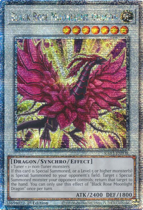 Black Rose Moonlight Dragon (Quarter Century Secret Rare) [RA03-EN038] Quarter Century Secret Rare | Galactic Gamez