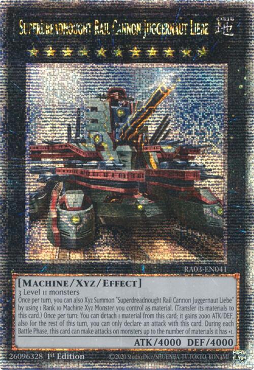 Superdreadnought Rail Cannon Juggernaut Liebe (Alternate Art) (Quarter Century Secret Rare) [RA03-EN041] Quarter Century Secret Rare | Galactic Gamez