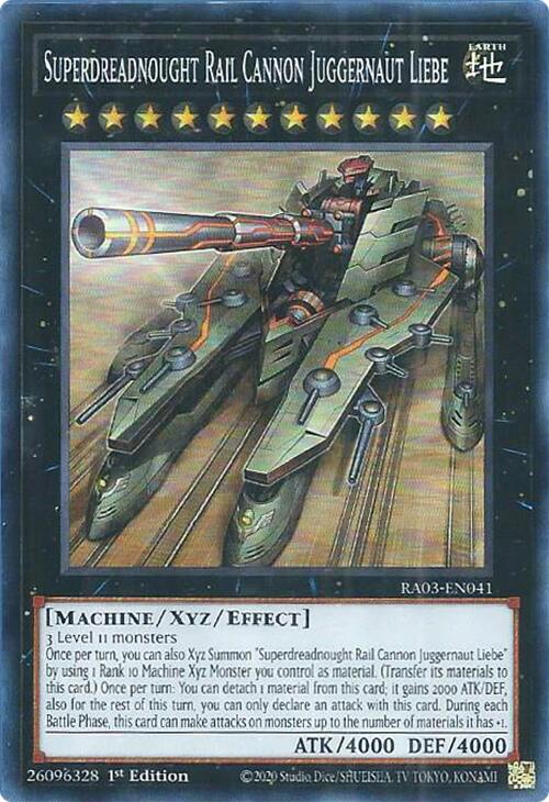 Superdreadnought Rail Cannon Juggernaut Liebe [RA03-EN041] Super Rare | Galactic Gamez