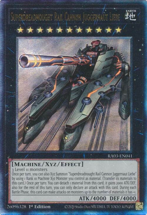 Superdreadnought Rail Cannon Juggernaut Liebe (UTR) [RA03-EN041] Prismatic Ultimate Rare | Galactic Gamez