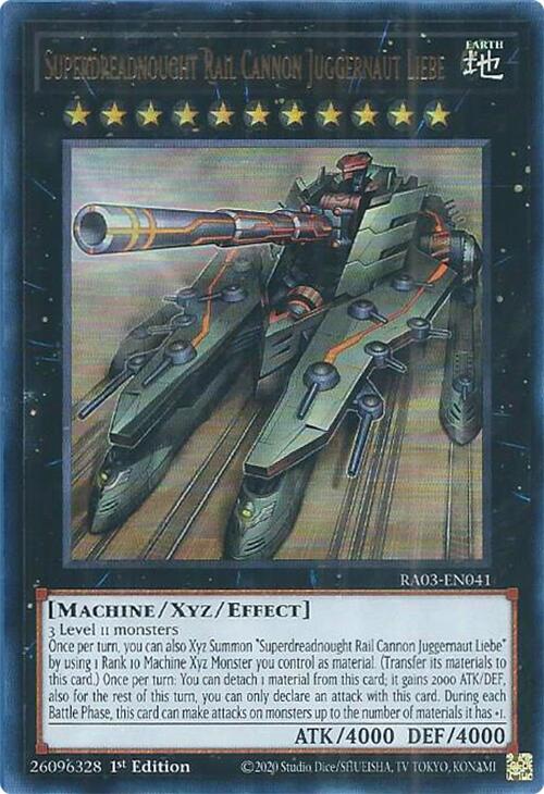 Superdreadnought Rail Cannon Juggernaut Liebe (UR) [RA03-EN041] Ultra Rare | Galactic Gamez