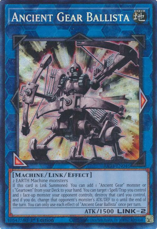 Ancient Gear Ballista (CR) [RA03-EN046] Prismatic Collector's Rare | Galactic Gamez