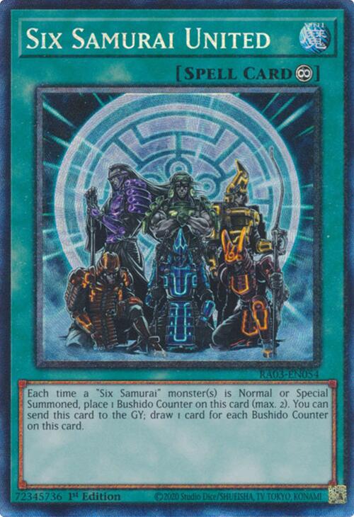 Six Samurai United (CR) [RA03-EN054] Prismatic Collector's Rare | Galactic Gamez