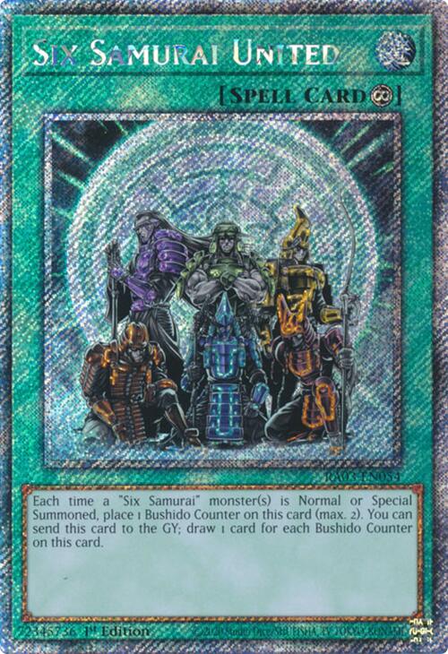 Six Samurai United (Platinum Secret Rare) [RA03-EN054] Platinum Secret Rare | Galactic Gamez