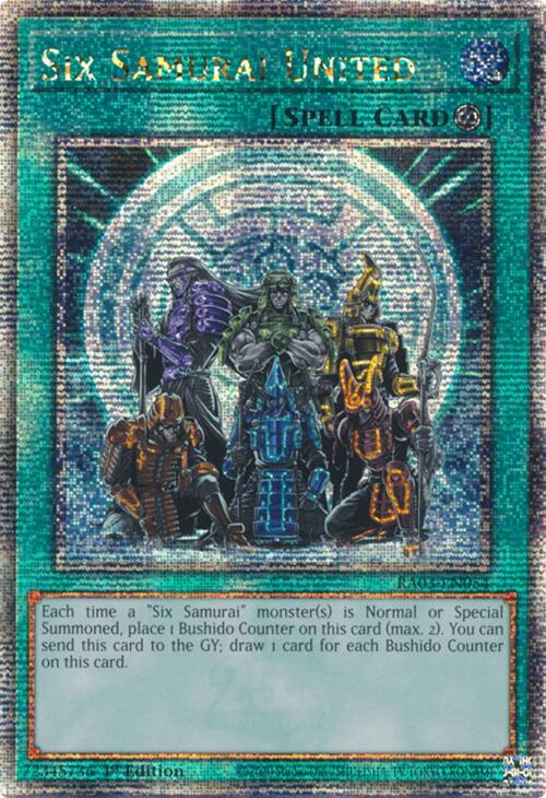 Six Samurai United (Quarter Century Secret Rare) [RA03-EN054] Quarter Century Secret Rare | Galactic Gamez