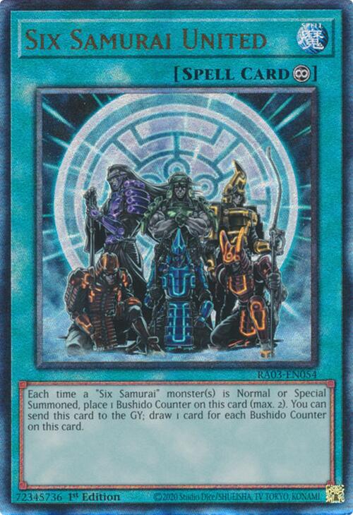 Six Samurai United (UTR) [RA03-EN054] Prismatic Ultimate Rare | Galactic Gamez