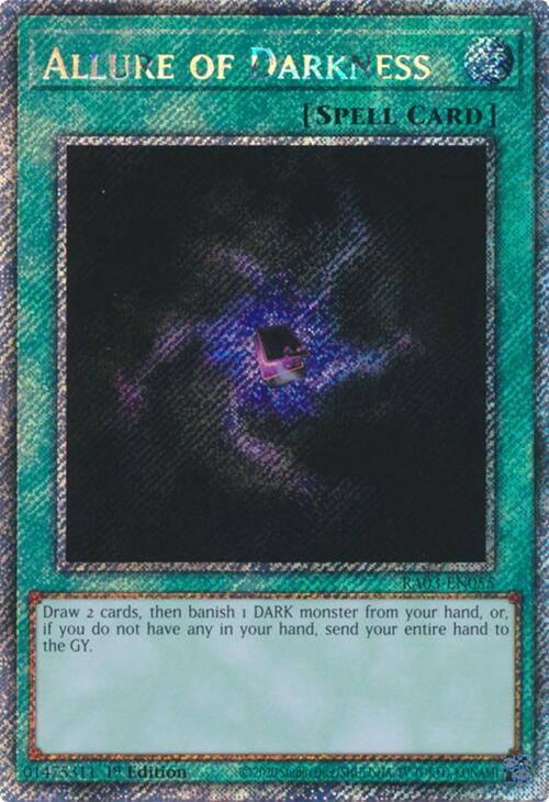 Allure of Darkness (Platinum Secret Rare) [RA03-EN055] Platinum Secret Rare | Galactic Gamez