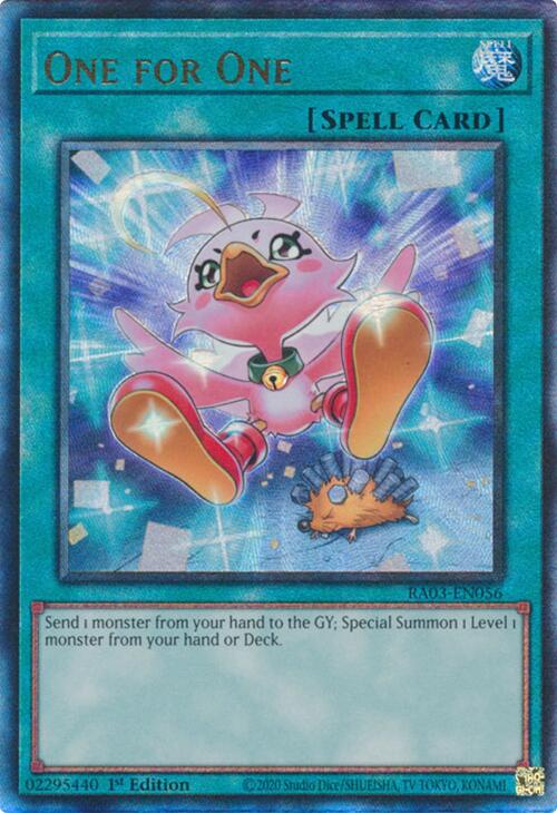 One for One (Alternate Art) (UTR) [RA03-EN056] Prismatic Ultimate Rare | Galactic Gamez
