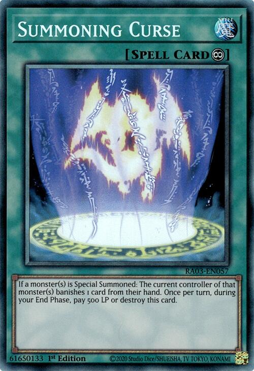 Summoning Curse (CR) [RA03-EN057] Prismatic Collector's Rare | Galactic Gamez