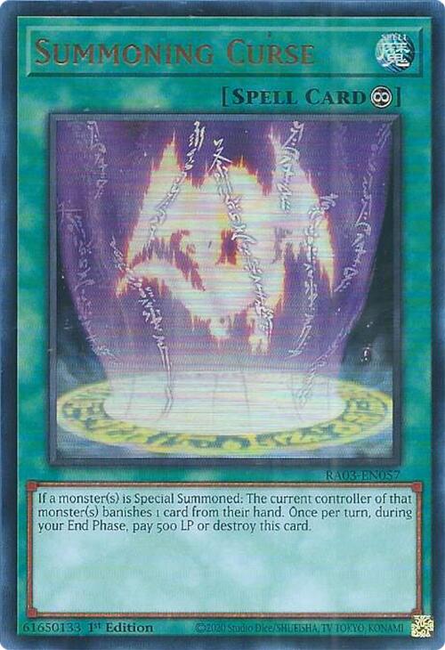 Summoning Curse (UR) [RA03-EN057] Ultra Rare | Galactic Gamez