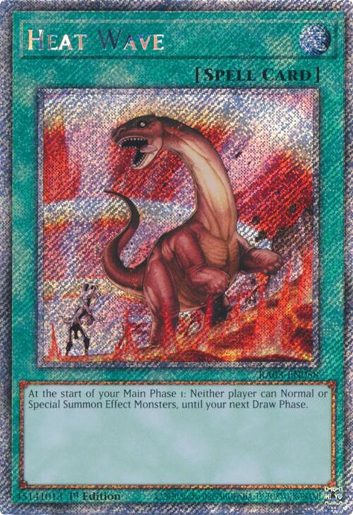 Heat Wave (Platinum Secret Rare) [RA03-EN058] Platinum Secret Rare | Galactic Gamez