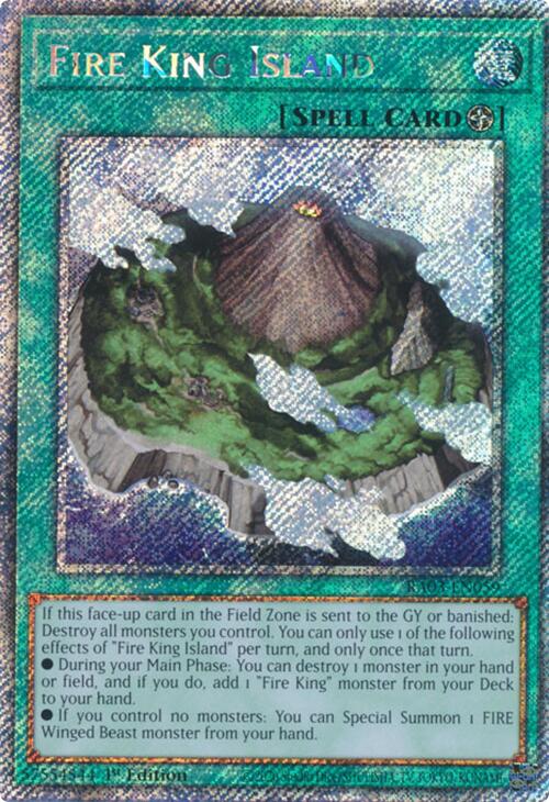 Fire King Island (Platinum Secret Rare) [RA03-EN059] Platinum Secret Rare | Galactic Gamez