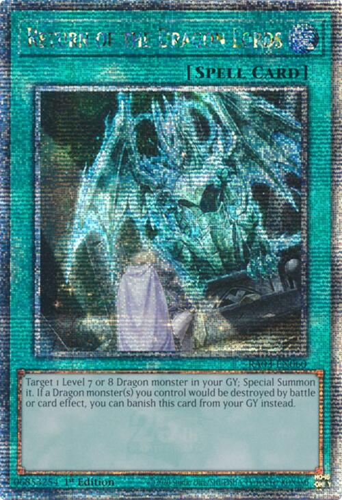 Return of the Dragon Lords (Quarter Century Secret Rare) [RA03-EN060] Quarter Century Secret Rare | Galactic Gamez
