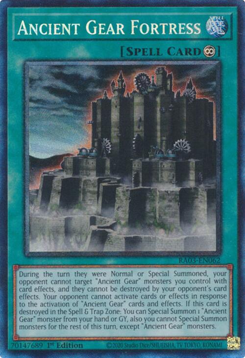 Ancient Gear Fortress (CR) [RA03-EN062] Prismatic Collector's Rare | Galactic Gamez