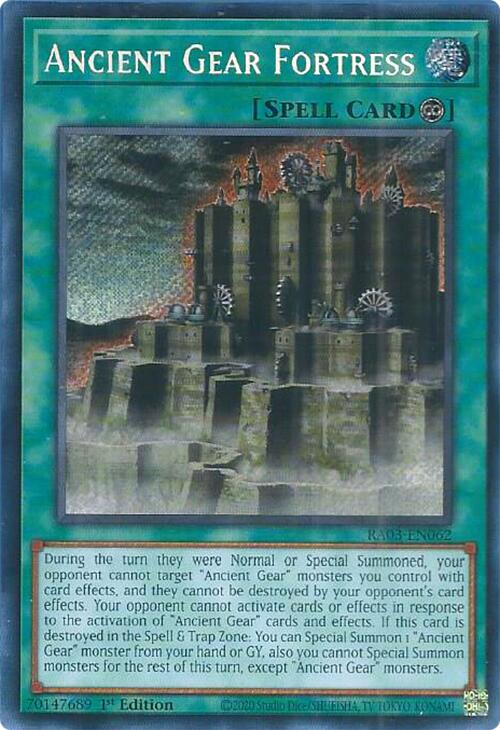 Ancient Gear Fortress (Secret Rare) [RA03-EN062] Secret Rare | Galactic Gamez