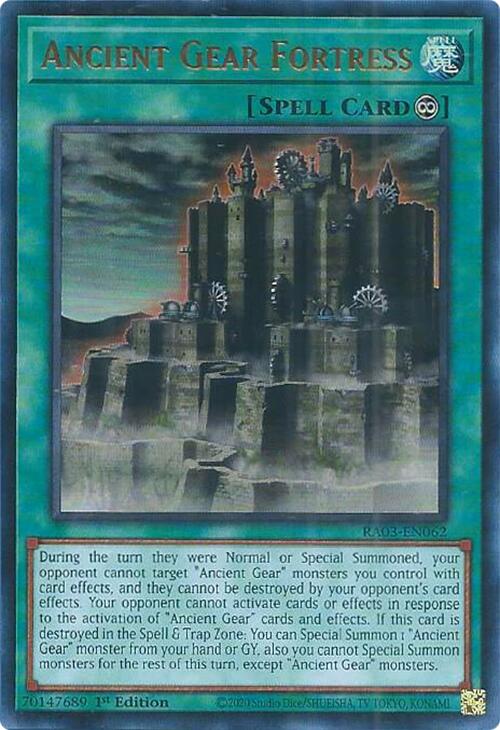 Ancient Gear Fortress (UR) [RA03-EN062] Ultra Rare | Galactic Gamez