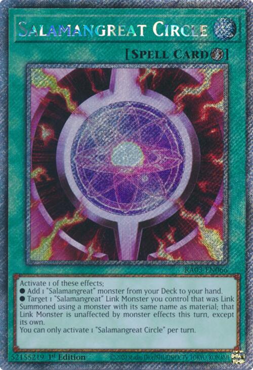 Salamangreat Circle (Platinum Secret Rare) [RA03-EN066] Platinum Secret Rare | Galactic Gamez