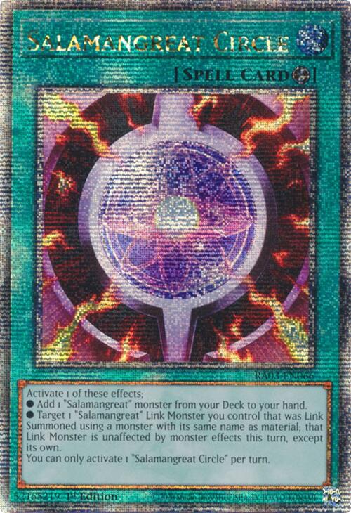 Salamangreat Circle (Quarter Century Secret Rare) [RA03-EN066] Quarter Century Secret Rare | Galactic Gamez