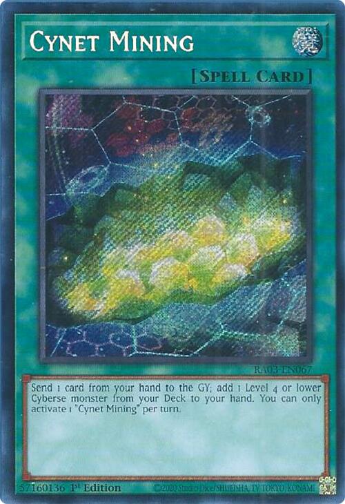 Cynet Mining (Secret Rare) [RA03-EN067] Secret Rare | Galactic Gamez