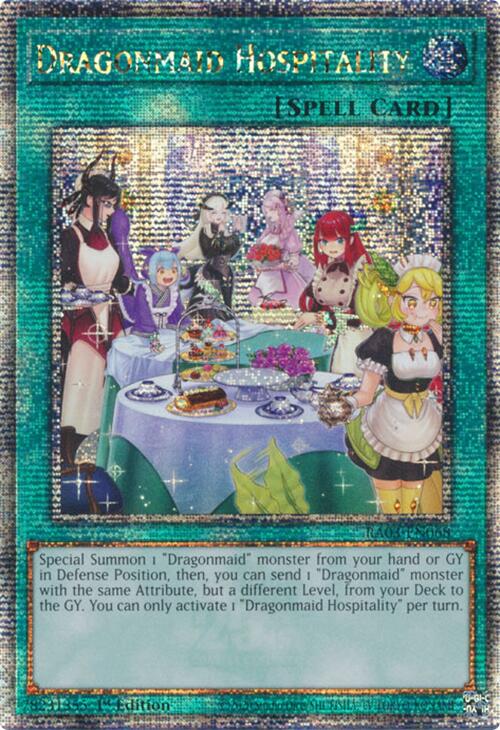 Dragonmaid Hospitality (Alternate Art) (Quarter Century Secret Rare) [RA03-EN068] Quarter Century Secret Rare | Galactic Gamez