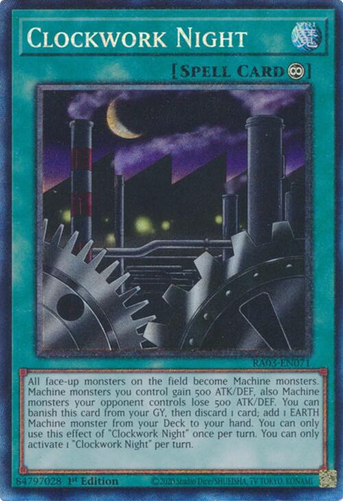 Clockwork Night (CR) [RA03-EN071] Prismatic Collector's Rare | Galactic Gamez