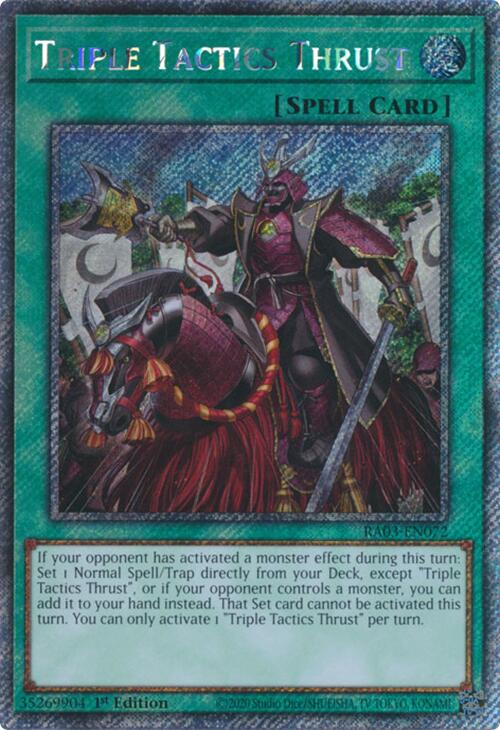 Triple Tactics Thrust (Platinum Secret Rare) [RA03-EN072] Platinum Secret Rare | Galactic Gamez