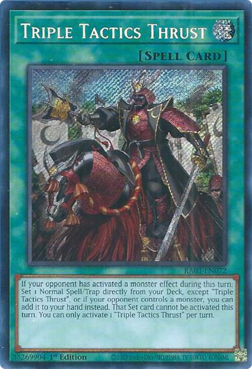 Triple Tactics Thrust (Secret Rare) [RA03-EN072] Secret Rare | Galactic Gamez