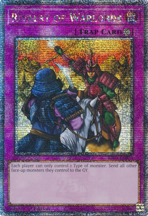 Rivalry of Warlords (Quarter Century Secret Rare) [RA03-EN075] Quarter Century Secret Rare | Galactic Gamez
