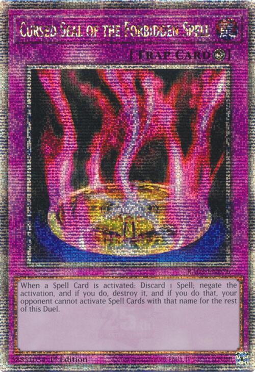 Cursed Seal of the Forbidden Spell (Quarter Century Secret Rare) [RA03-EN076] Quarter Century Secret Rare | Galactic Gamez