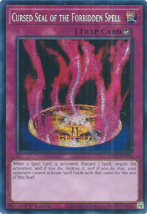 Cursed Seal of the Forbidden Spell (Secret Rare) [RA03-EN076] Secret Rare | Galactic Gamez