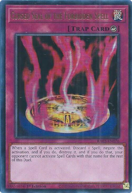 Cursed Seal of the Forbidden Spell (UR) [RA03-EN076] Ultra Rare | Galactic Gamez