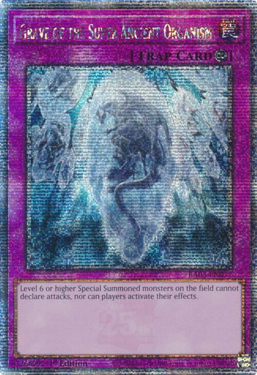 Grave of the Super Ancient Organism (Quarter Century Secret Rare) [RA03-EN077] Quarter Century Secret Rare | Galactic Gamez