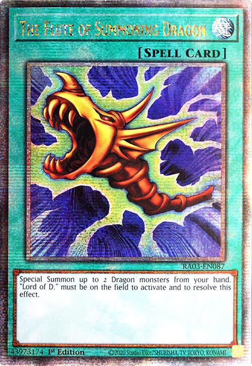 The Flute of Summoning Dragon (Quarter Century Secret Rare) [RA03-EN087] Quarter Century Secret Rare | Galactic Gamez