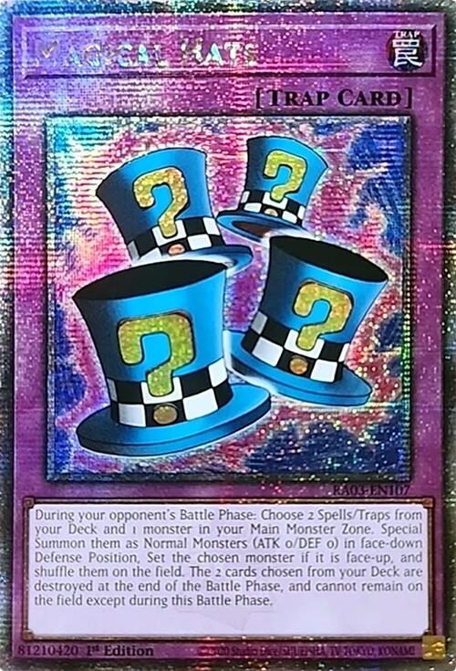 Magical Hats (Quarter Century Secret Rare) [RA03-EN107] Quarter Century Secret Rare | Galactic Gamez