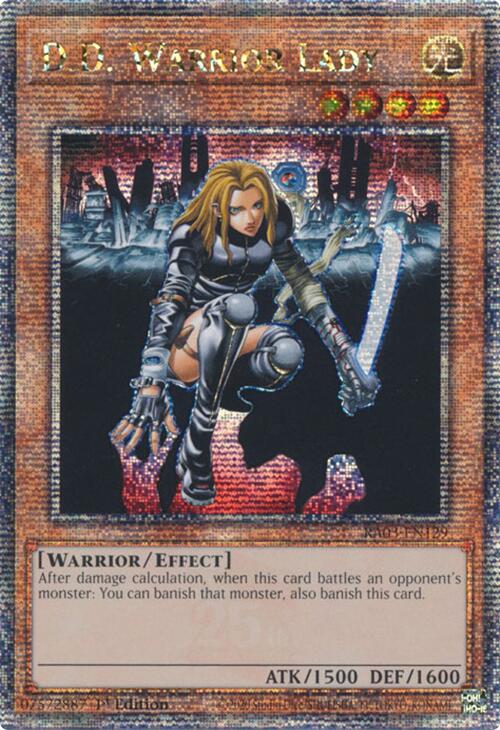 D.D. Warrior Lady (Quarter Century Secret Rare) [RA03-EN129] Quarter Century Secret Rare | Galactic Gamez