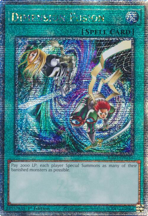 Dimension Fusion (Quarter Century Secret Rare) [RA03-EN136] Quarter Century Secret Rare | Galactic Gamez