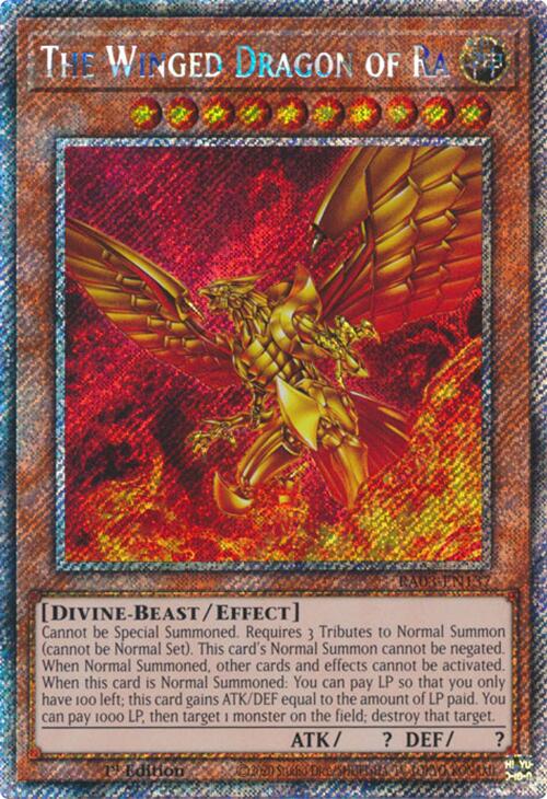 The Winged Dragon of Ra (Platinum Secret Rare) [RA03-EN137] Platinum Secret Rare | Galactic Gamez