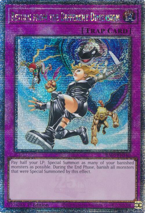 Return from the Different Dimension (Quarter Century Secret Rare) [RA03-EN140] Quarter Century Secret Rare | Galactic Gamez