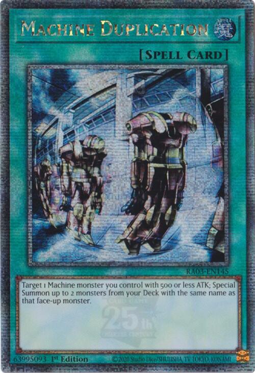 Machine Duplication (Quarter Century Secret Rare) [RA03-EN145] Quarter Century Secret Rare | Galactic Gamez
