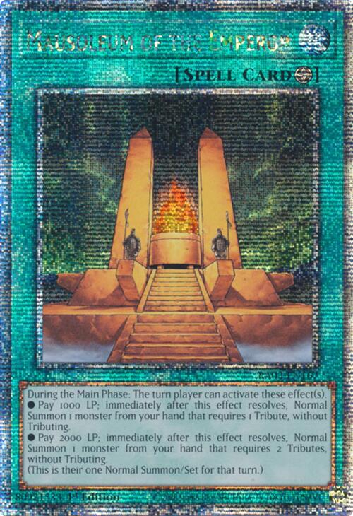 Mausoleum of the Emperor (Quarter Century Secret Rare) [RA03-EN167] Quarter Century Secret Rare | Galactic Gamez