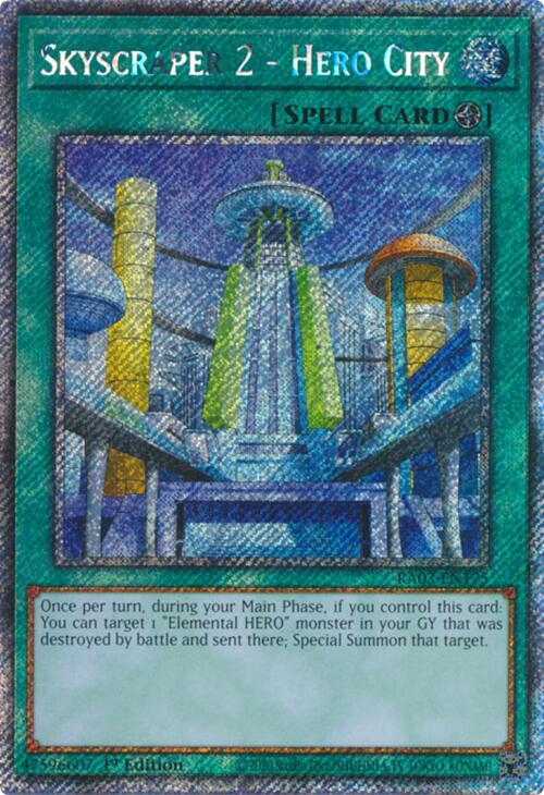 Skyscraper 2 - Hero City (Platinum Secret Rare) [RA03-EN175] Platinum Secret Rare | Galactic Gamez